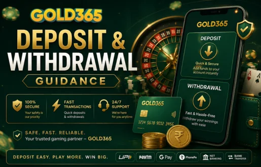 Gold365 Casino Deposit and Withdrawal Guidance